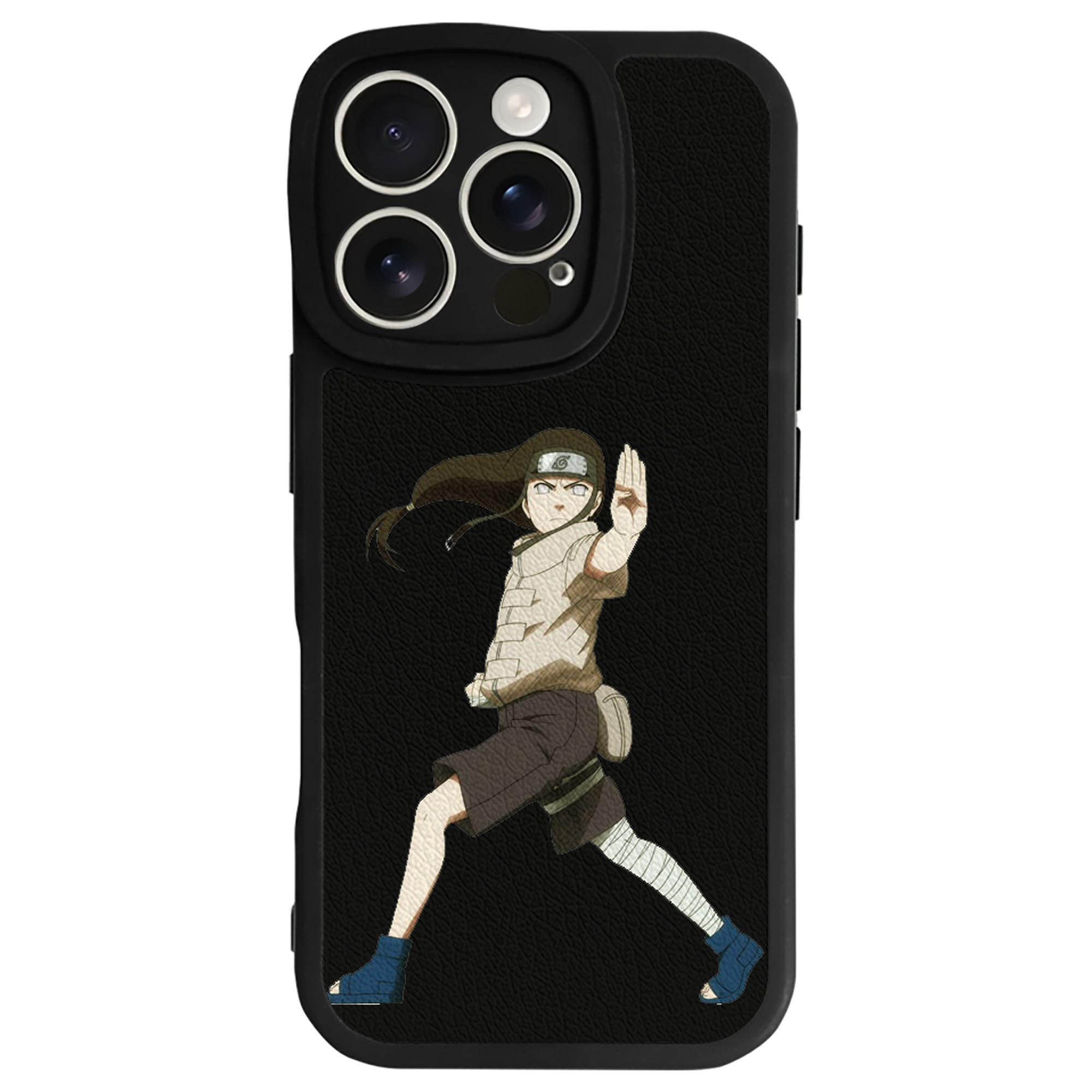（画像用） NARUTO -ナルト- 日向ネジ Hyūga Neji 【iPhone 16シリーズ対応】シリコンスマホケース（レザー調） 材質：シリコン